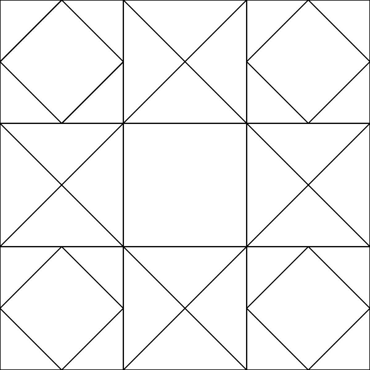 Pattern 44, Combination Star barn quilt pattern thumbnail